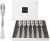 SET 6 FOCHETTINE DOLCE CHIC & ZEN in Acciaio e Acrilico Trasparente