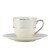 IVORY TAZZINA CAFFE CON PIATTINO BORDO PLATINO