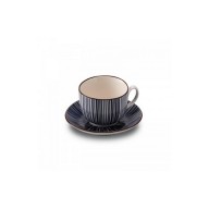 TUE TAZZA CAFFE RIGHE BLU