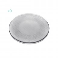 DENIM PIATTO CM 12 TRASPARENTE SET 6 PZ