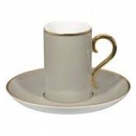 DOMO ROCCO GRIGIO TAZZA CAFFE CON PIATTINO