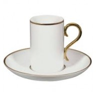 DOMO ROCCO  TAZZA CAFFE' BIANCO ORO/NERO ORO