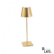 POLDINA TAVOLO FOGLIA ORO