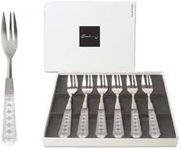 SET 6 FOCHETTINE DOLCE CHIC & ZEN in Acciaio e Acrilico Trasparente