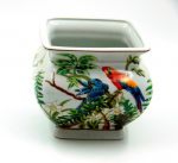 CACHE POT QUADRO PARROT 18X18